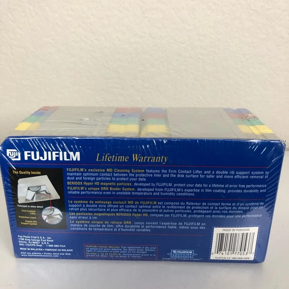 Fujifilm MF2HD 1.44 50 Color Pack Floppy Disk - Picture 3 of 3